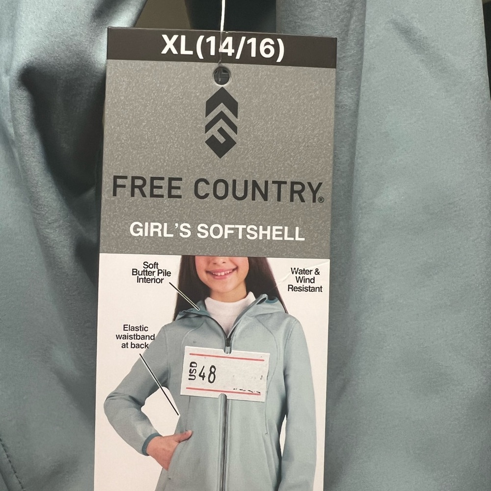 Free Country Girls' Softshell Jacket - Sage Green